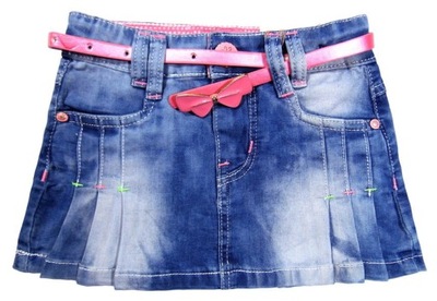 SPÓDNICZKA cienki jeans 606 PAOLA 146/152 fluo