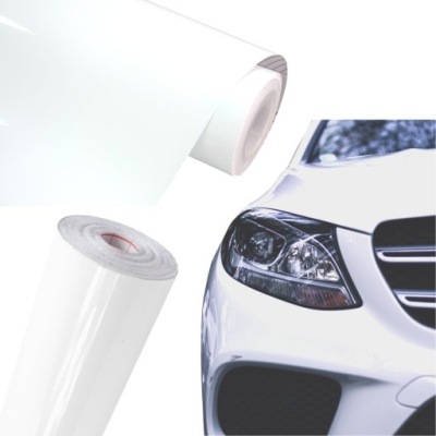 Folia samochodowa połysk gładka biała 100x152cm