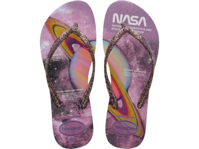 KLAPKI JAPONKI DAMSKIE BROKATOWE NASA HAVAIANAS