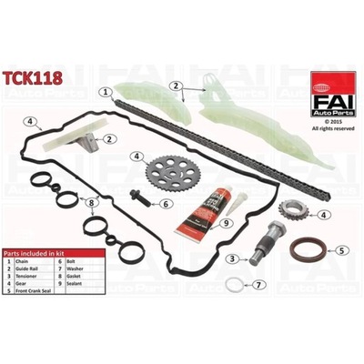 JUEGO CADENA DISTRIBUCIÓN FAI AUTOPARTS TCK118  