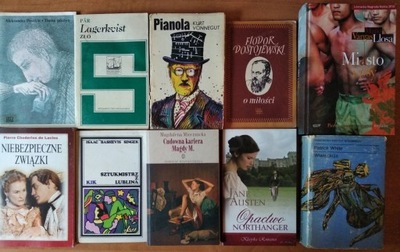 Literatura zestaw 10 książek [Dostojewski, Laclos, Singer, Lagerkvist,