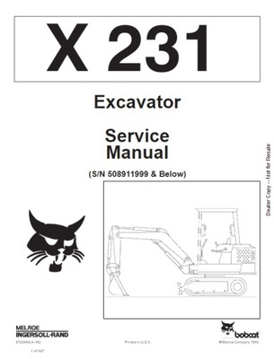 BOBCAT SERVICE REPAIR RANKIN. X231 