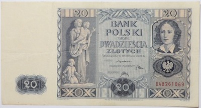 Banknot 20 Złotych - 1936 rok - Seria DA