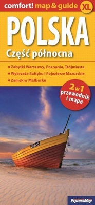 Polska Część północna 2w1 Przewodnik i mapa