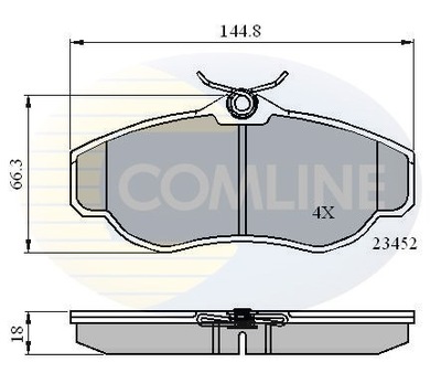 КОЛОДКИ ТОРМОЗНЫЕ COMLINE /ПЕРЕД/ (ODP.GDB1156) LAND ROVER DISCOVERY 98-09/R