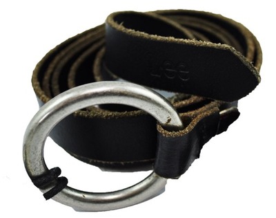 LEE pasek skórzany black THIN BELT _ 80