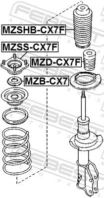 BOLSA AMORTYZATORA, SOPORTE FEBEST MZB-CX7  