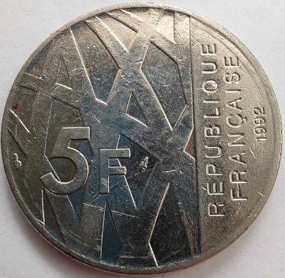 0222 - Francja 5 franków, 1992