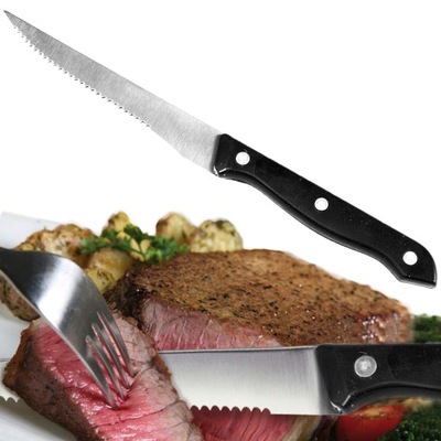 ZESTAW KOMPLET NOŻY KUCHENNYCH 3SZT ZĄBKOWANE