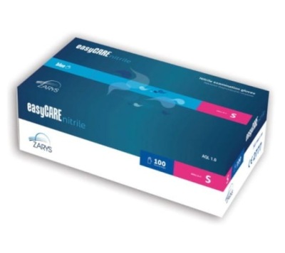 Rękawice easyCARE nitrylowe S ,100 sztuk