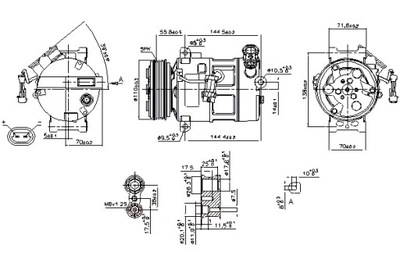 NISSENS KOMPRESORIUS KONDICIONAVIMO ALFA ROMEO 159 FIAT CROMA OPEL SIGNUM 