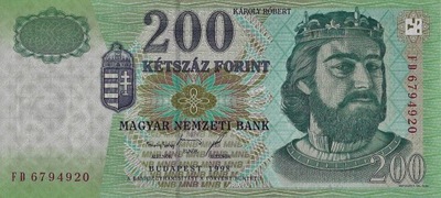 WĘGRY 200 Forint 1998 P-178 UNC