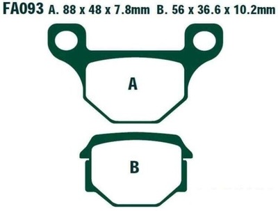 КОЛОДКИ ТОРМОЗНЫЕ DO МОТОЦИКЛА EBC FA093