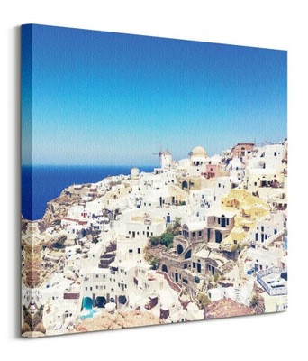 Widok na Santorini - obraz na płótnie 60x60