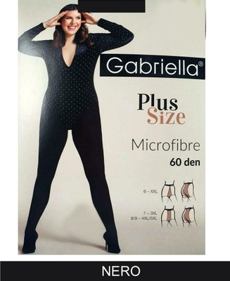 GABRIELLA MICRO 60 PLUS Rajstopy MF 8/9 XXXXXL / Nero