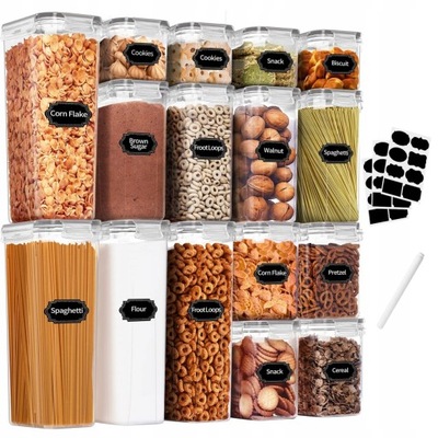 16SZT POJEMNIKI NA ŻYWNOŚĆ PLASTIKOWE POJEMNIK HERMETYCZNY ZESTAW