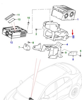 Jaguar i-pace x590 info/entertainment module upper кронштейн t4k11619 фото №1