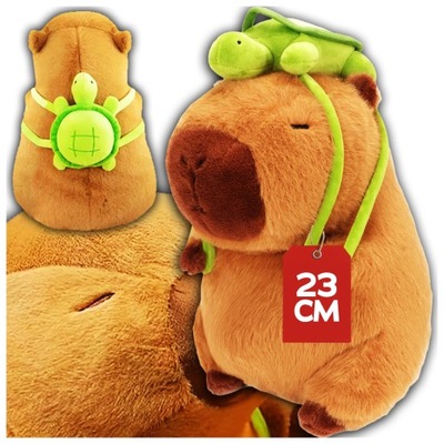 KAPIBARA Z PLECAKIEM PLUSZAK PLUSZOWA MASKOTKA PRZYTULANKA MIĘKKA ZABAWKA