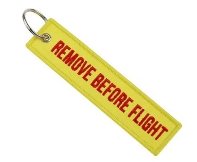 Zawieszka Remove Before Flight * RBF * (ZÓŁTY#2) (HAFT!) [QUALITY 100%!]