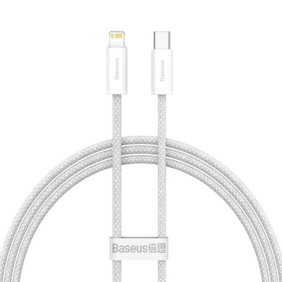 Kabel Baseus Dynamic z Type-C na Lightning 20W 1,0m biały CALD000002