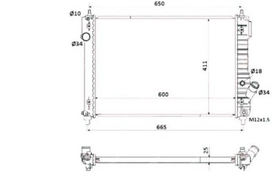 Nrf радиатор chevrolet aveo kalos 1,4 05- nrf фото №1