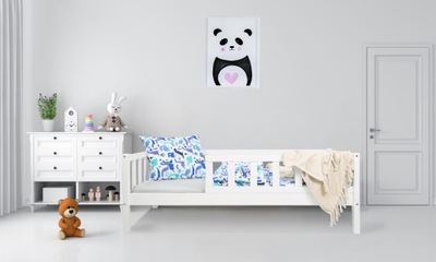 BEN Łóżko WoodCraft łóżko dziecięce drewniane 140x70cm Białe