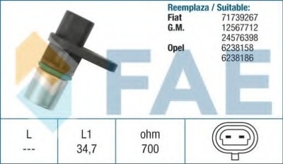 SENSOR REVOLUCIONES DE EJE KORB. FIAT OPEL  