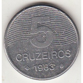 Brazylia 5 cruzeiros 1983 piękna