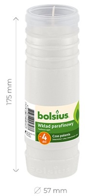 BOLSIUS WKŁAD PARAFINOWY 17,5CM 4DNI 260G 20SZT