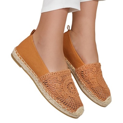 BRĄZOWE ESPADRYLE DAMSKIE MELI 37