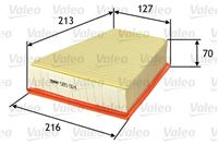 VALEOFILTR AIRE PANELOWY SEAT IBIZA 3 02-/SKODA FABIA I 99-/VW  