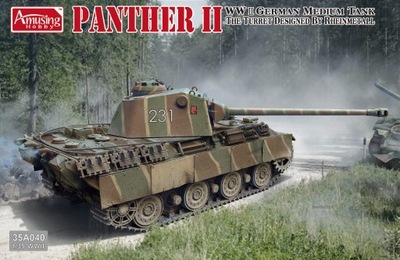 Panther II Rheinmetall Turret 1:35 Amusing Hobby 35A040