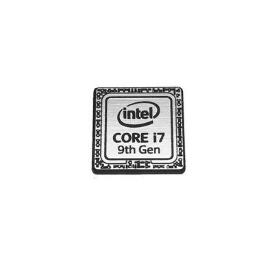 Naklejka Emblemat INTEL CORE i7 9th srebrn 18x18mm