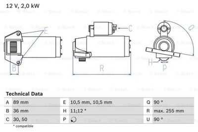 СТАРТЕР 12V 0 986 021 810 BOS