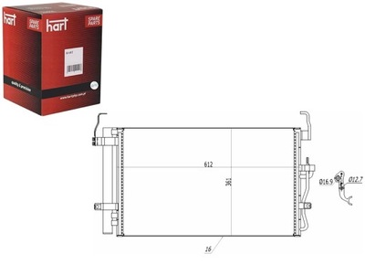 KONDENSATORIUS KONDENSATORIUS KONDICIONAVIMO ELANTRA 2.0CRDI 00- HART 