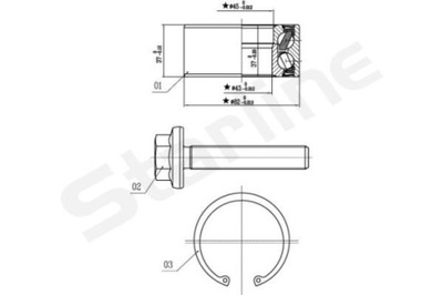 STARLINE LO 01356 LOZYSKO ШЕСТЕРНІ КОМПЛЕКТ