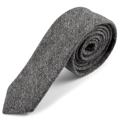 Szary krawat z kaszmiru