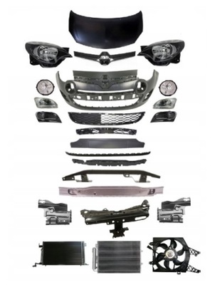 Renault twingo lift 2011-2014 набір частини капот бампер лампи pas передній фото №1
