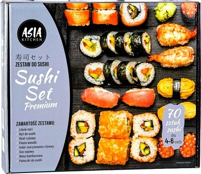 Zestaw do sushi Sushi Set Premium Silver 4-6 osób