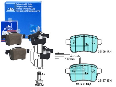 Ate 13.0470-2767.2 набір гальмівних колодок гальмівних, гальма дискові фото №1