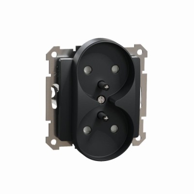 Sedna Design Gniazdko podwójne czarne