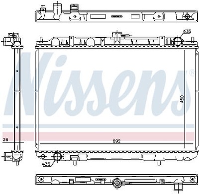 RADUADOR DEL MOTOR NISSENS 606160  