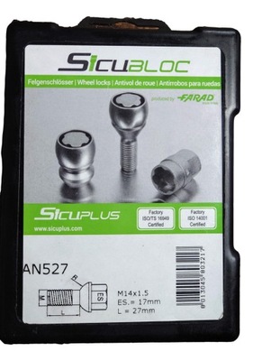 Śruby zabezpieczające M14x1.5 28 MM KULA