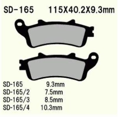 VESRAH КОЛОДКИ ТОРМОЗНЫЕ KH261/KH281 SPIEK METALICZNY (ЗОЛОТЫЕ) (8,5MM)