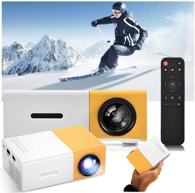 Projektor Mini Rzutnik Kino Domowe LED Full HD USB 1920x1080 na Pilota TV