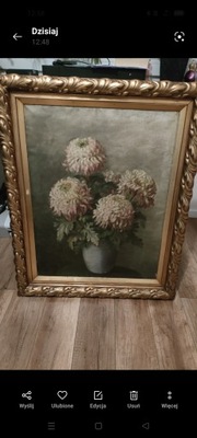 Obraz olejny kwiaty