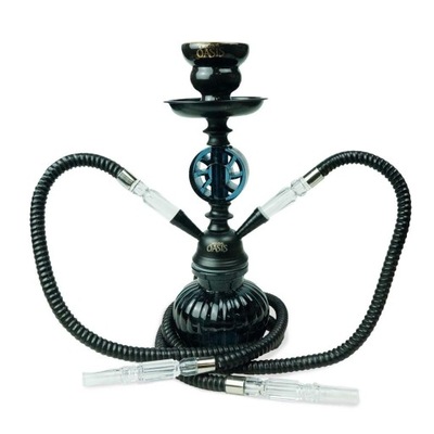 Shisha Oasis Rami 30 cm, 2 węże, czarna