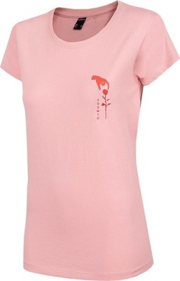 T-shirt damski Outhorn HOL22-TSD611 - jasny róż XL