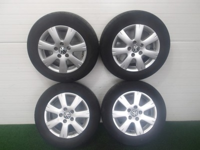 VW GOLF CADDY ALUFELGI KOŁA 5x112 2K1071495 15'' ET50 195/65R15 KPL 4szt