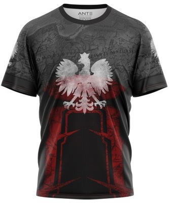 Męska Koszulka Kibica T-shirt POLSKA Orzeł Flaga M